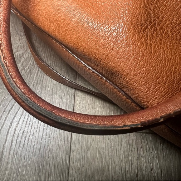 MICHAEL KORS Hamilton Medium Lock and Key Leather Bag Satchel/Shoulder Bag Brn - Picture 7 of 14